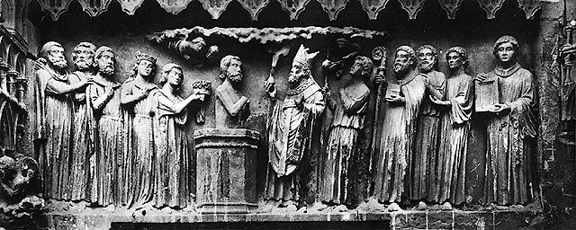 Le baptême de Clovis(cathédrale de Reims)